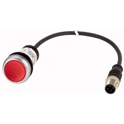 Eaton Tlačítkový spínač, řada: C22 IP67, IP69K SPST Montáž do panelu Osvětlené 22 mm Červená 24 V ac/dc