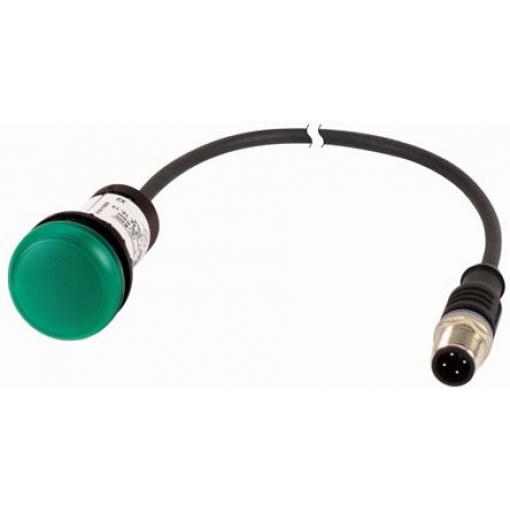 Eaton Indikátor, řada: C22 Montáž do panelu LED Zelená, průměr výřezu: 22 mm IP69K, IP67 Kulatý 24 V ac/dc