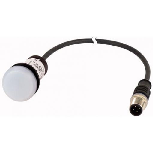 Eaton Indikátor, řada: C22 Montáž do panelu LED Bílá, průměr výřezu: 22 mm IP67, IP69K Kulatý 24 V ac/dc