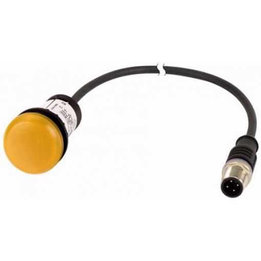 Eaton Indikátor, řada: C22 Montáž do panelu LED Žlutá, průměr výřezu: 22 mm IP69K, IP67 Kulatý 24 V ac/dc