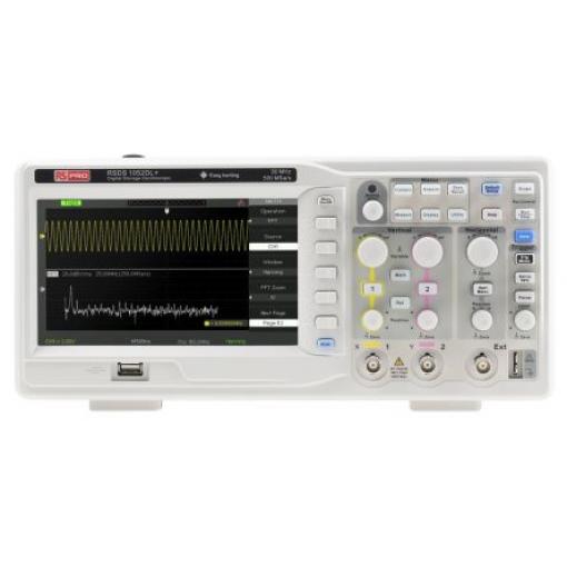 Osciloskop, řada: RSDS1000 Pracovní stůl 50 MHz 2 kanálový, typ displeje: TFT LCD 32 kpts, USB RS PRO