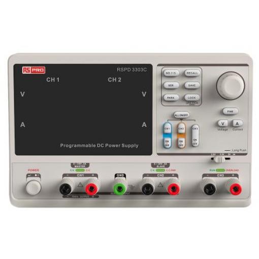 RS PRO Napájecí zdroj stolice Digitální, počet výstupů: 3výstupový 32V 3.2 A 220 W
