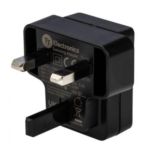 RS PRO Adaptér AC/DC 5 W, výstup: 5V dc, počet výstupů: 1 USB typu A Typ G 1 A Adaptér AC/DC