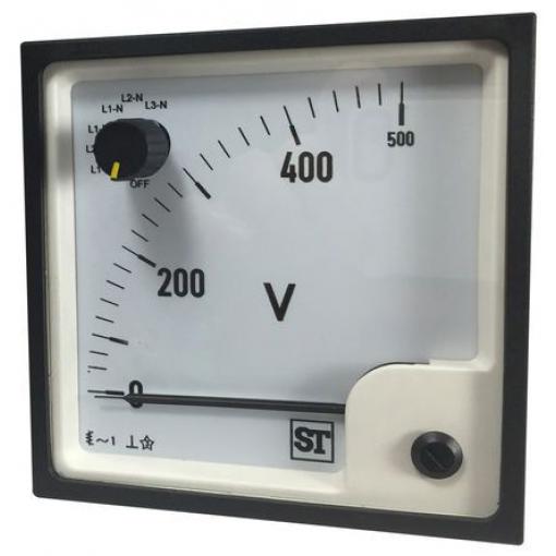 Analogový voltmetr, řada: SS94 St. až 50 °C 92 mm 92 mm Sifam Tinsley