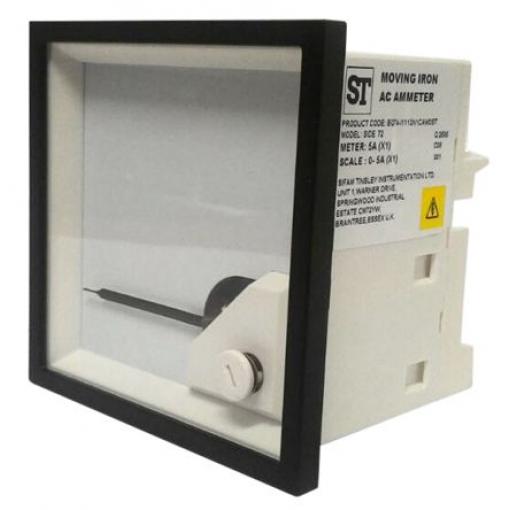 Analogový panelový ampérmetr EQ74-I1112N1CAW0ST, řada: DE 100 A, výška výřezu: 72 mm St., šířka výřezu: 72 mm, přesnost