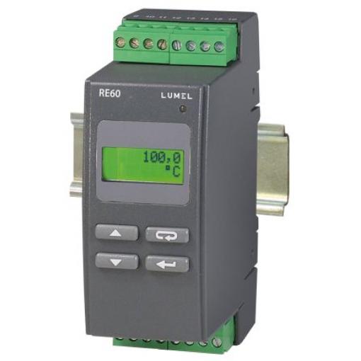 Lumel PID regulátor teploty, řada: RE60 Lišta DIN, 50 °C, 0 °C 1, počet výstupů: 3, výstup: Relé 230V ac, typ řízení: