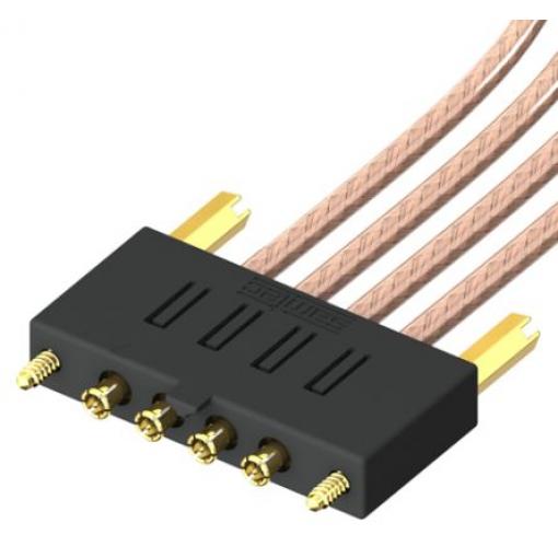 Koaxiální kabel, Žlutá Polyvinylchlorid 300 mm 50 Ω Samtec