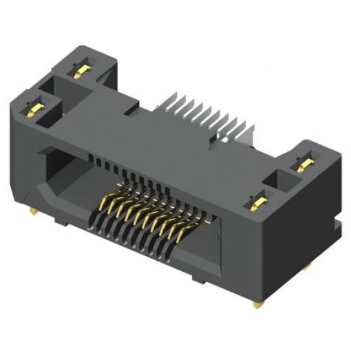 Patice PCB, řada: ERF5, orientace těla: Pravý úhel, rozteč: 0.5 mm Deska-deska, počet kontaktů: 40, počet řad: 2, Povrch