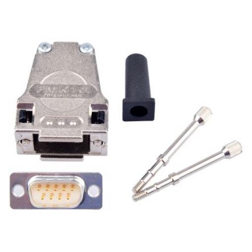 FCT from Molex Konektor D-Sub, řada: FMK, počet kontaktů: 9, orientace těla: Rovný, Kabel Vnější, D-SUB, Kryt, Šroubová