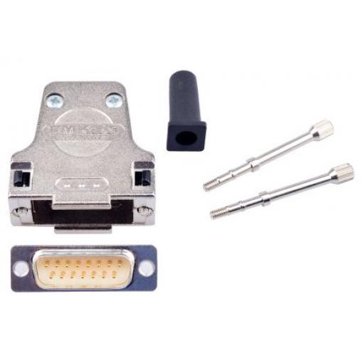 FCT from Molex Konektor D-Sub, řada: FMK, počet kontaktů: 15, orientace těla: Rovný, Kabel, Šroubová svorka Vnější,