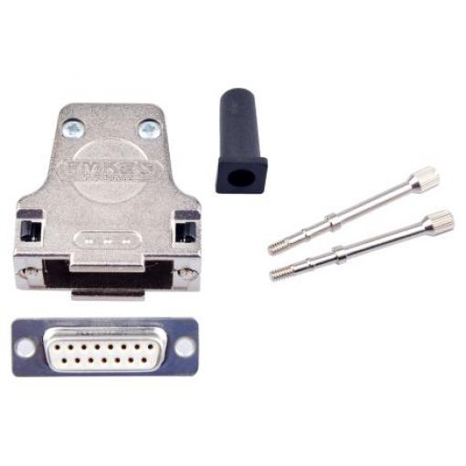 FCT from Molex Konektor D-Sub, řada: FMK, počet kontaktů: 15, orientace těla: Rovný, Panel Samec/samice, D-SUB, Pojistný