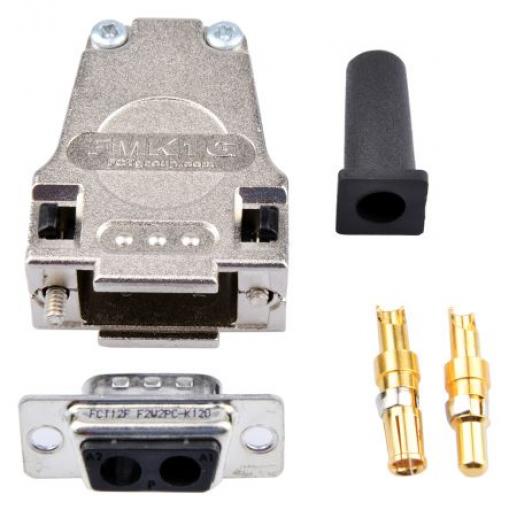 FCT from Molex Konektor D-Sub, řada: FMK, počet kontaktů: 2, orientace těla: Rovný, Šroubová svorka, Šroubová