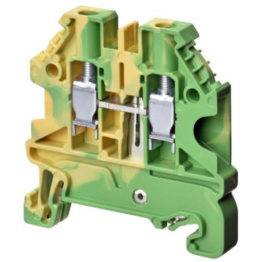 Omron Svorkovnice pro montáž na lištu DIN XW5GS40111, řada: XW5G, 600 V Žlutá, Zelená 4 mm² 1 Šroubová