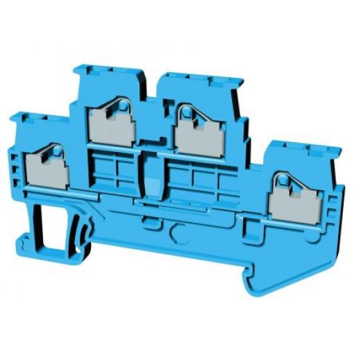Omron Svorkovnice na lištu DIN bez pojistky XW5T-P1.5-1.1-2BL, řada: XW5T, 600 V Modrá 1.5 mm² 2 Zásuvný