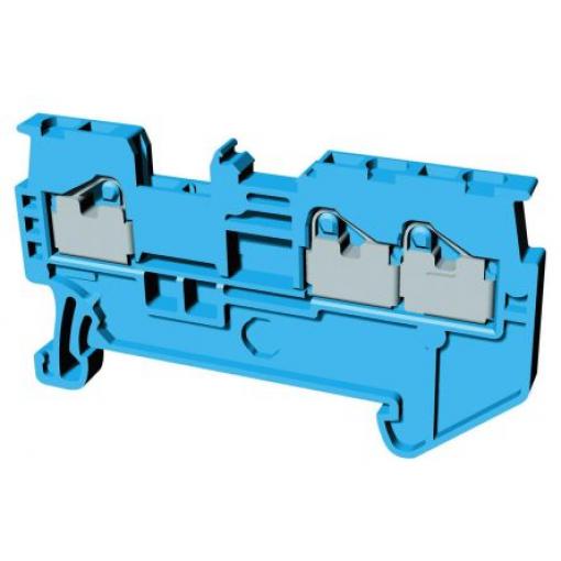 Omron Svorkovnice na lištu DIN bez pojistky XW5T-P1.5-1.2-1BL, řada: XW5T, 600 V Modrá 1.5 mm² 1 Zásuvný