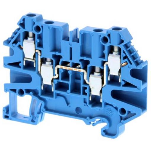 Omron Svorkovnice pro montáž na lištu DIN XW5TS40221BL, řada: XW5T, 500 V Modrá 4 mm² 1 Šroubová