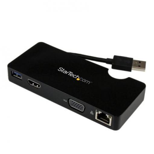 StarTech.com Dokovací stanice, 2048 x 1152 pixel, počet zobrazení: 1, počet portů USB: 1, video připojení: HDMI, VGA,
