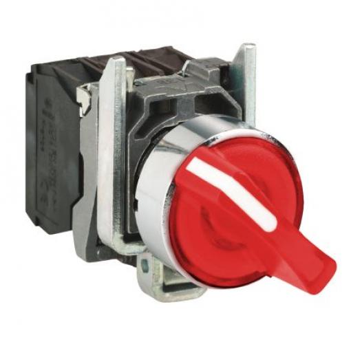 Volicí přepínač, řada: Harmony XB4 Šroub Knoflík SPDT, průměr výřezu: 22 mm IP66 Schneider Electric Osvětlené 3