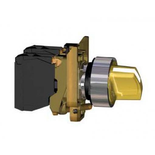 Volicí přepínač, řada: Harmony XB4 Šroub Knoflík SPDT, průměr výřezu: 22 mm IP69, IP67 Schneider Electric Osvětlené 3