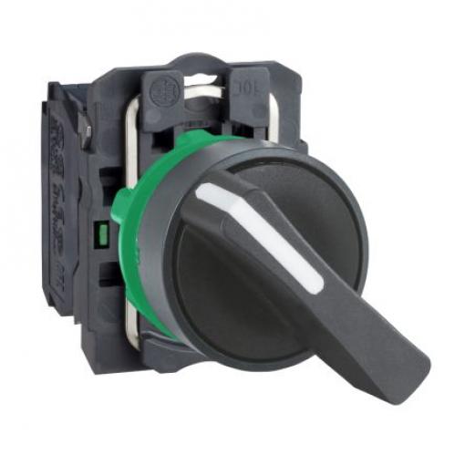 Volicí přepínač, řada: Harmony XB5 Šroub Knoflík SPST, průměr výřezu: 22 mm IP67 Schneider Electric 2