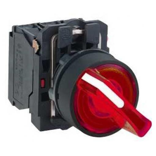 Volicí přepínač, řada: Harmony XB5 Šroub Knoflík SPDT, průměr výřezu: 22 mm IP67 Schneider Electric Osvětlené 2