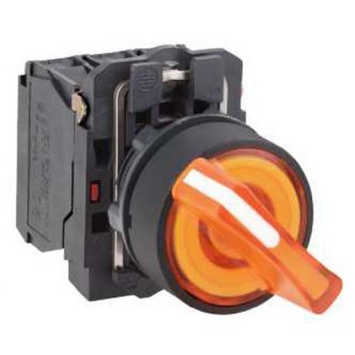 Volicí přepínač, řada: Harmony XB5 Šroub Knoflík SPDT, průměr výřezu: 22 mm IP67 Schneider Electric Osvětlené 2