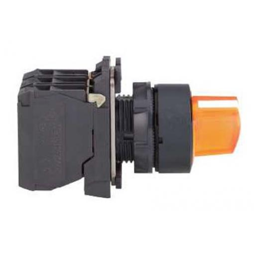 Volicí přepínač, řada: Harmony XB5 Šroub Knoflík SPDT, průměr výřezu: 22 mm IP67 Schneider Electric Osvětlené 3