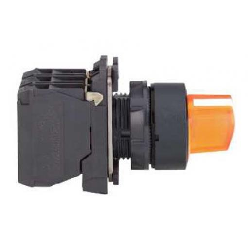 Volicí přepínač, řada: Harmony XB5 Šroub Knoflík SPDT, průměr výřezu: 22 mm IP67 Schneider Electric Osvětlené 3