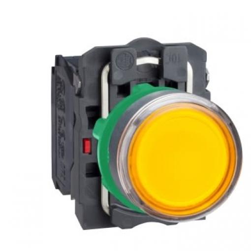 Schneider Electric Tlačítkový spínač, řada: Harmony XB5 IP66, IP67, IP69, IP69K SPDT Panel Vratná pružina Osvětlené 22
