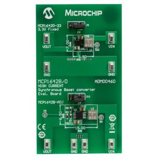 Vyhodnocovací deska, Zvyšovací měnič, Microchip