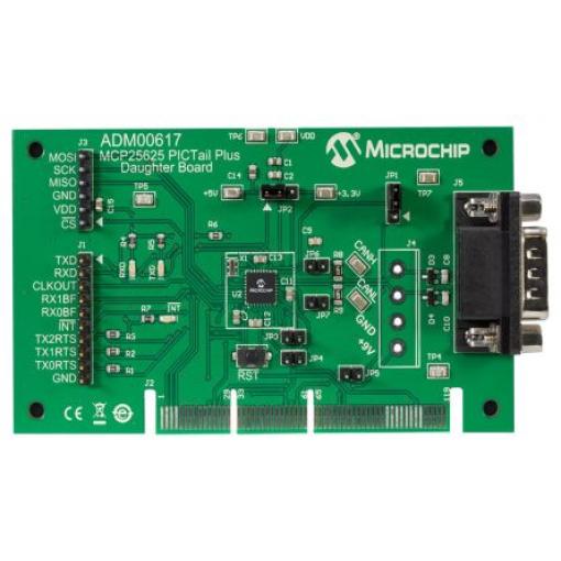 Komunikační a bezdrátový vývojový nástroj, MCP25625 PICTail Plus Daughter Board, Microchip