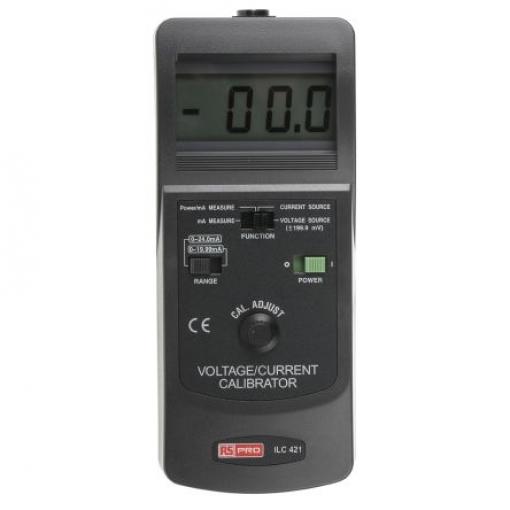Proudový a napěťový kalibrátor, číslo modelu: CC421-G 24 mA 199.9V dc RS PRO