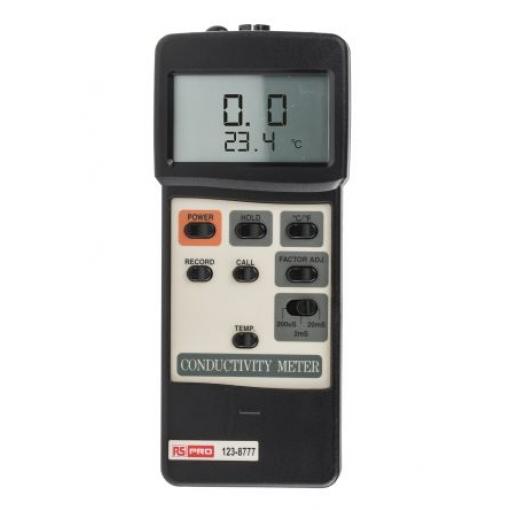 rozlišení: 0.1 �S/cm, 0.01 mS/cm RS PRO 199.9μS/cm