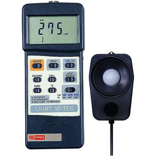 Expozimetr 50000 lx RS PRO 0lx, přesnost: ±(4% + 2d)