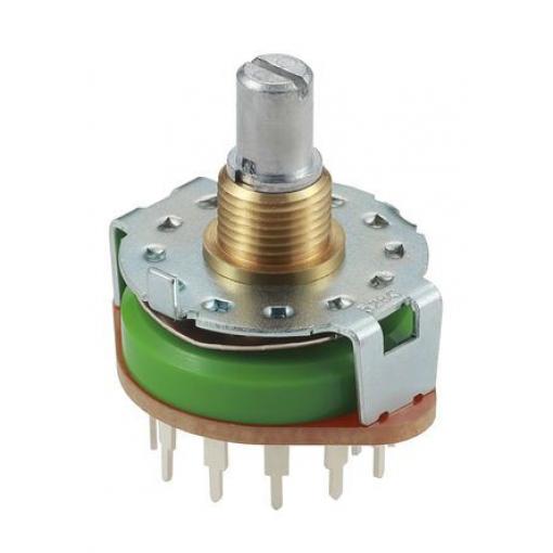 Otočný přepínač 250 mA, počet poloh: 12 30V dc