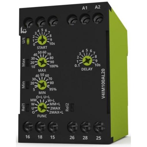 Tele Monitorovací relé 1, řada: VEO a DPDT kontakty Lišta DIN - 100A, 24/240 V ac