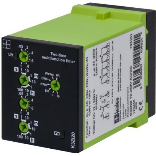 Tele Časovací relé, řada: K3ZI20 DPDT 2kontaktové 12 to 240 V dc 12 V ac, 240 V ac Multifunkční funkce Šroub 1 s to 100