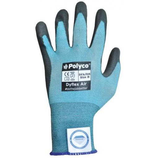 Polyco Healthline Pracovní rukavice CE Modrá Ano Polyuretan Ano Ano 7 Dyflex Polyuretan