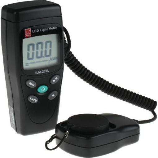 Expozimetr 200000 lx, číslo modelu: ILM201L RS PRO 200lx, přesnost: ±3 (Incandescent) %