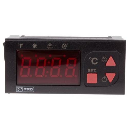 RS PRO Regulátor teploty s vypínačem, řada: EDT2412 Montáž do panelu, 50 °C, 0 °C 1, počet výstupů: 2, výstup: Relé 230V