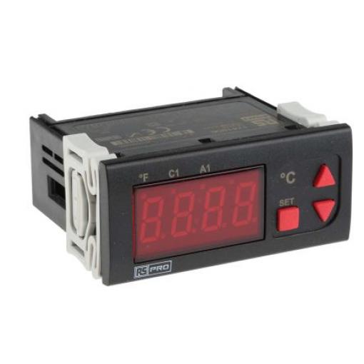RS PRO Regulátor teploty s vypínačem, řada: ET2412 Montáž do panelu, 50 °C, 0 °C 1, počet výstupů: 2, výstup: Relé 253V