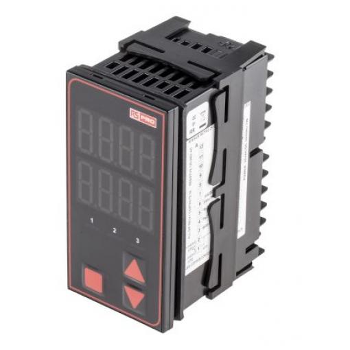 RS PRO PID regulátor teploty, řada: MV08 Montáž do panelu, 55 °C, 0 °C, počet výstupů: 3, výstup: Relé, SSR 24V ac/dc,