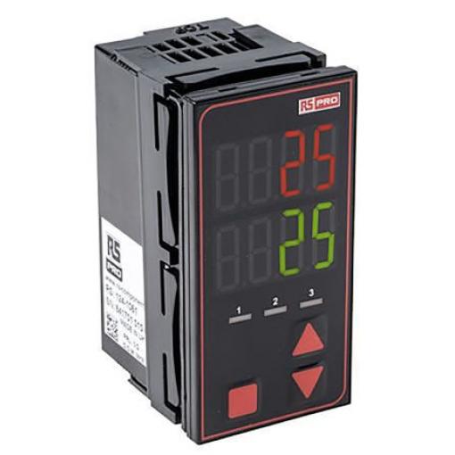 RS PRO PID regulátor teploty, řada: MV08 Montáž do panelu, 55 °C, 0 °C, počet výstupů: 3, výstup: Relé 24V ac/dc, typ