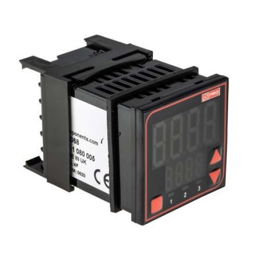 RS PRO PID regulátor teploty, řada: MV16 Montáž do panelu, 55 °C, 0 °C, počet výstupů: 3, výstup: Relé, SSR 24V ac/dc,