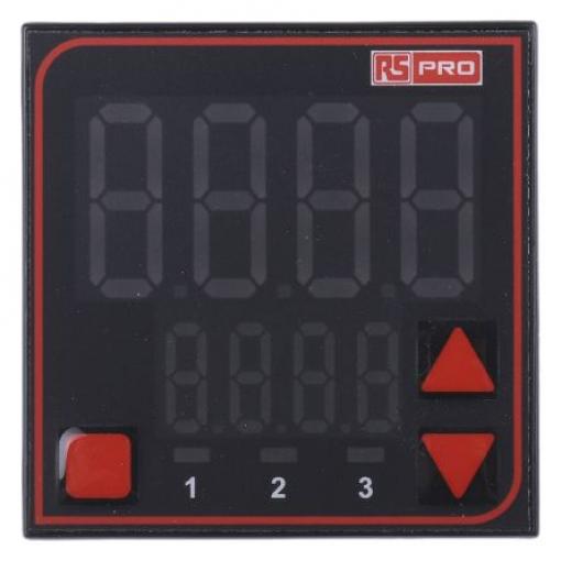 RS PRO PID regulátor teploty, řada: MV16 Montáž do panelu, 55 °C, 0 °C, počet výstupů: 3, výstup: SSR, Relé 240V ac, typ