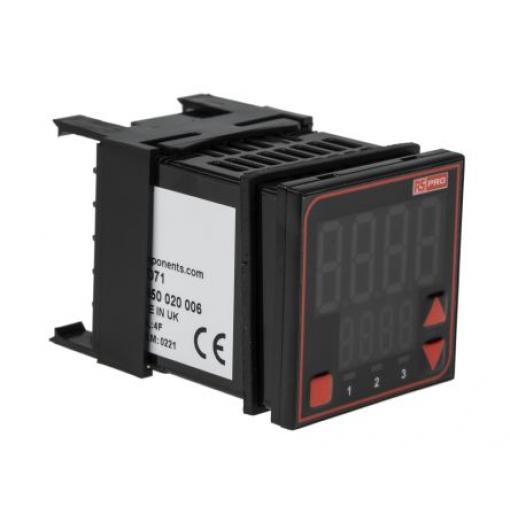 RS PRO PID regulátor teploty, řada: MV16 Montáž do panelu, 55 °C, 0 °C, počet výstupů: 3, výstup: Relé, SSR 24V ac, typ