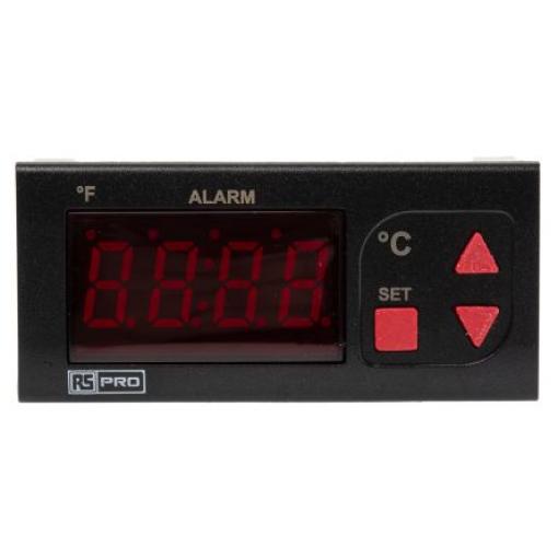 RS PRO Indikátor teploty, řada: EI2410 Montáž do panelu, 50 °C, 0 °C 1 230V ac/dc