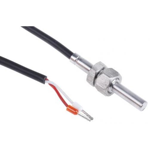 Snímač teploty NTC Silikonový kabel, Nerezová ocel (plášť) RS PRO 60 °C 150 °C 6 mm