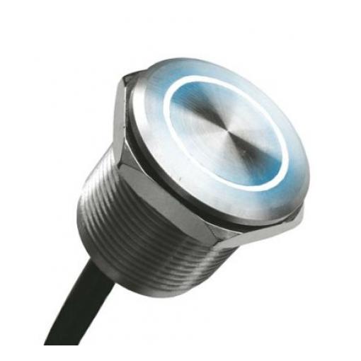 Piezoelektrický spínač IP68, IP69K, barva ovladače: Šedá Drátový vodič 1 A při 24 V DC SPST -40 → +85°C
