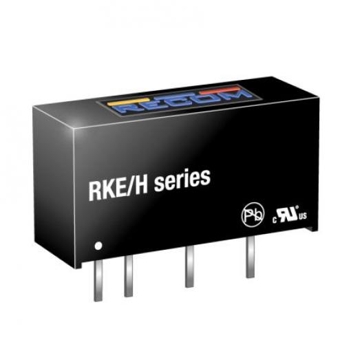 Recom Měnič DC/DC RKE/H, výstup: 5 V dc 4 kV dc, Vin 24V dc 200 mA 1 W -40 °C 85 °C Průchozí otvor